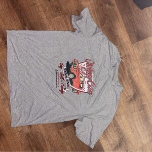 Gray Vintage Car Graphic T-Shirt